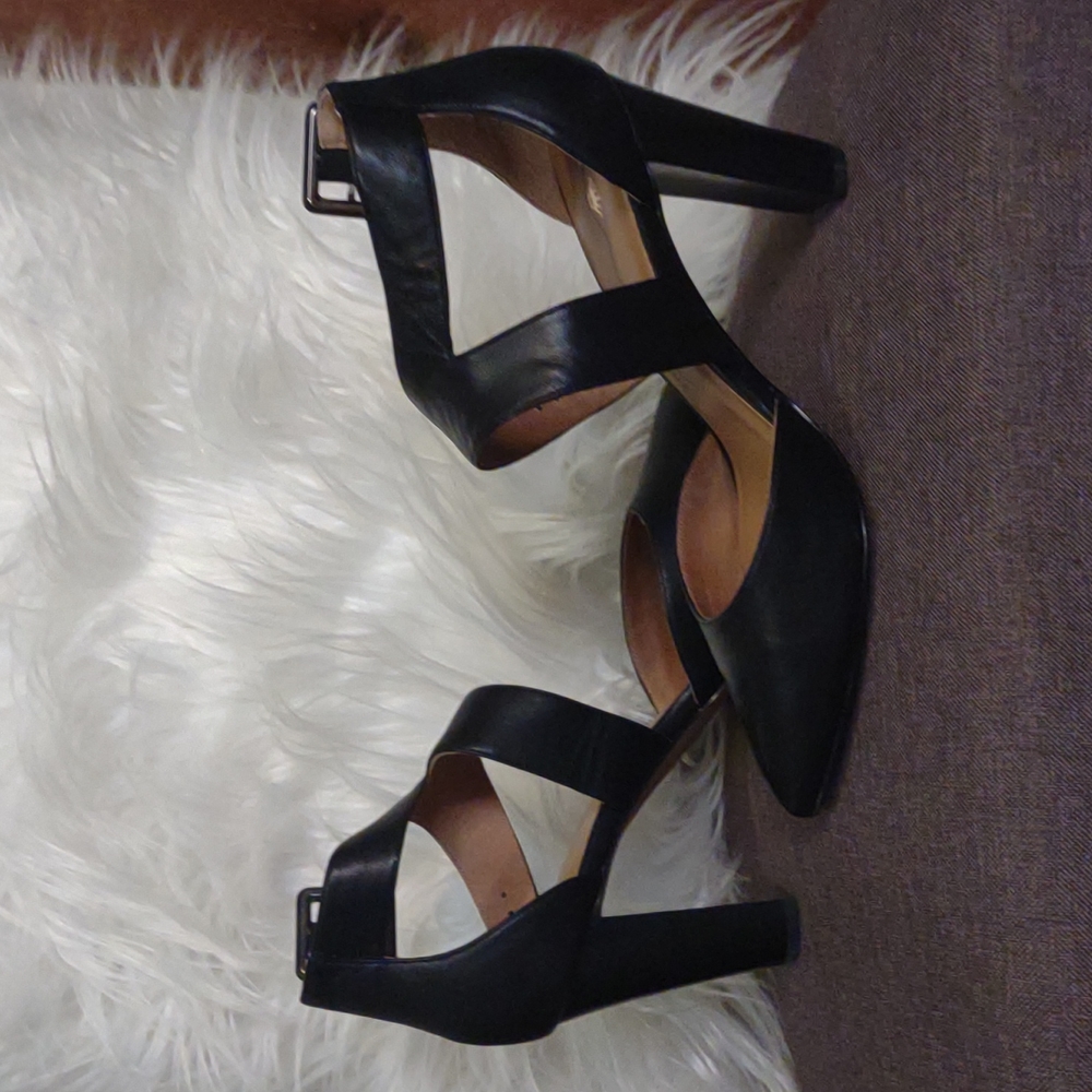 Black Leather Heels